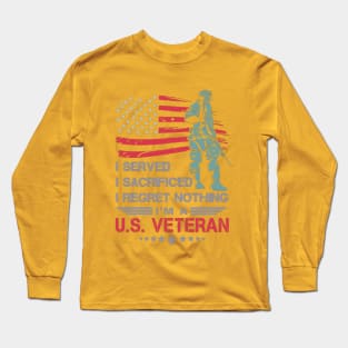 veterans day with american Long Sleeve T-Shirt